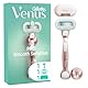 Gillette Venus Pro Smooth Sensitive Damenrasierer für empfindliche Haut, 1 Ersatzklingen, langlebiges Metallhandstück und Duschhalterung