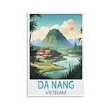 Peinture par Numero Adulte, Da Nang, Vietnam, DIY Paint by Numbers, Kit de Peinture à l'huile pour Débutants, Peintures Acryliques pour la Décoration de la Maison 20x30cm