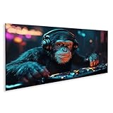 islandburner Prime Bild auf Leinwand Schimpanse als DJ bei 
