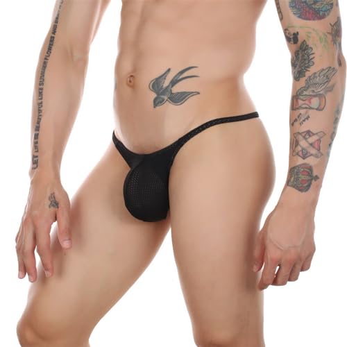 Men Sexy Thong Mesh See-Through Pouch Panties G-String Briefs T-Back G-string Gay Underwear
