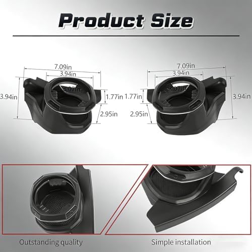Car Door Cup Holder Fit for 2018-2026 Jeep Wrangler JL JLU 4XE/Gladiator JT Accessories Door Mount Bottle Drink Holder Up to 30oz Size,Interior Accessories(Left) — view 6