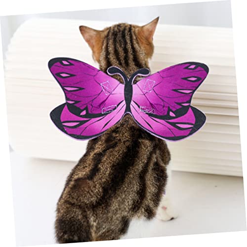 Disfraz alas de mariposa para gatos y perros, color morado miniatura 2