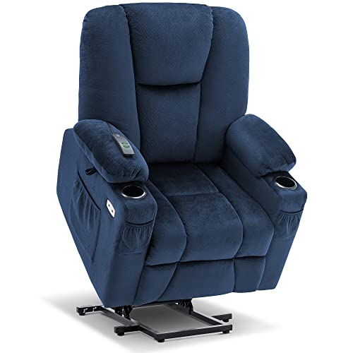 MCombo Power Lift Recliner Chair Sofa with Extended Footrest,3  Positions,Hand Remote Control,2 Cup Holders,USB Ports for Elderly People,  7507