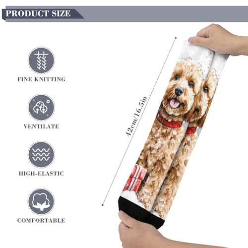 Smiling Dobermann Dog Crew Socks for Men Women Casual Socks for Soccer Running Hiking2