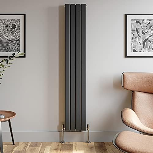DuraTherm Anthracite Designer Radiator Flat Panel Horizontal Vertical Double Single (Horizontal Single 600x604mm)