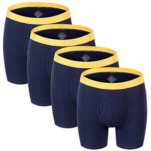 ZONBAILON Bamboo Viscose Underwear for Men Boxer Briefs Underpants Pouch Fly M L XL 2XL 3XL
