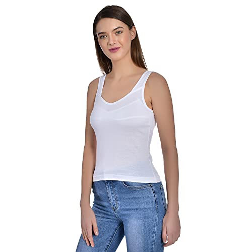 Image of Aimly Women's Regular Fit Sleeveless Cotton Camisole Slip Spaghetti | Combo Pack of 3