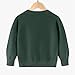 Girls Boys Basic Sweaters Fall School Uniform Kids V Neck Button Front Cardigan Knit Outerwear Comfy for Tween 2-13T Army Green