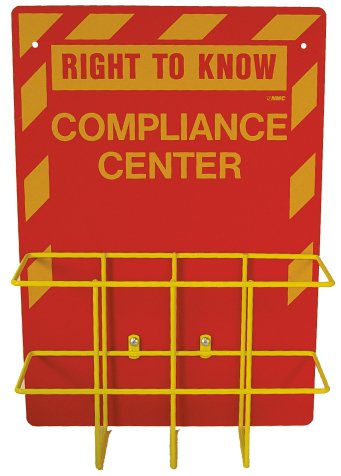 National Marker RTK3 Right to Know Center with Back Board and Rack
