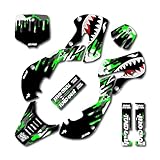 Grey & Green Savage Racing Graphics Kit Fits Kawasaki 00-24 KX65 KX 65 Decal Kit