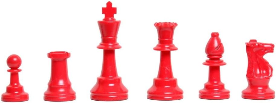 The House of Staunton Four Player Chess Set Combination - Triple Weighted Regulation Colored Chess Pieces, Four Player Vinyl Chess Board