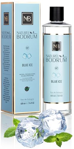 NATURAL BODRUM Blue Ice Summer Cologne for Men 400ml (14