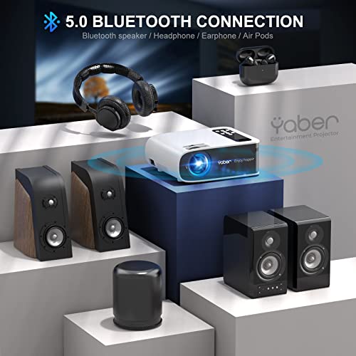 Yaber Pro V8 Projector With Wifi 6 And Bluetooth 2023 Upgraded, 15000 Lumens Native 1080P Movie Projector, 4P/4D Keystone Correction 300"&Zoom, 4K&5G Outdoor Projector For Tv Stick/Android/Ios/Ps5 #TOP5