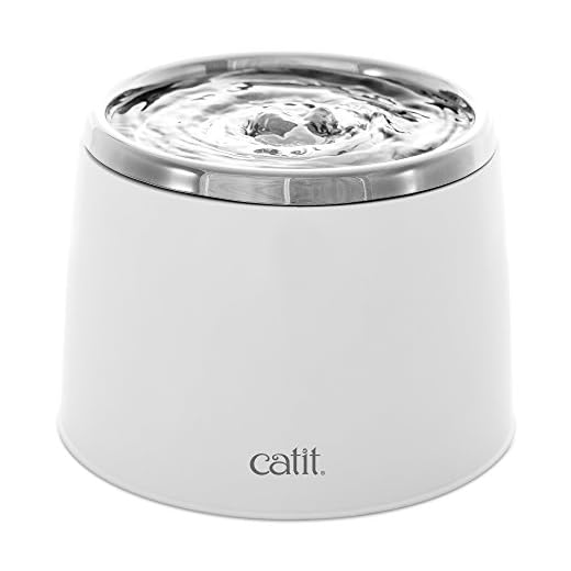 Cat it Fontaine en Acier pour Chat Blanc