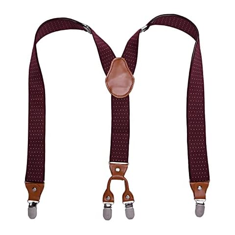 Basic Sense Burgundy Polka Dot Braces Cover