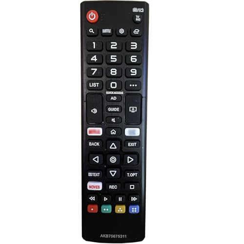Mando a Distancia Aplicable para LG AKB75675311 para televisores LED Inteligentes, no Requiere configuración, Compatible con para LG AKB75095308 AKB75095307 AKB75675301