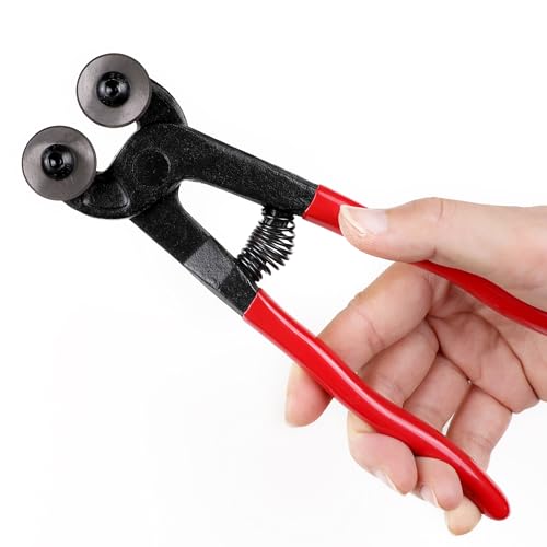 Glass Tile Nippers - Heavy Duty Wheeled Glass Mosaic Nipper & Hd Ceramic Tile Nipper, Tile Cutter Pliers Soft-grip Handle - Shapping Plier, Nipper Cutting Tools (7 Inch Wheeled Glass Mosaic Nipper) by Buenoarte - Image 9