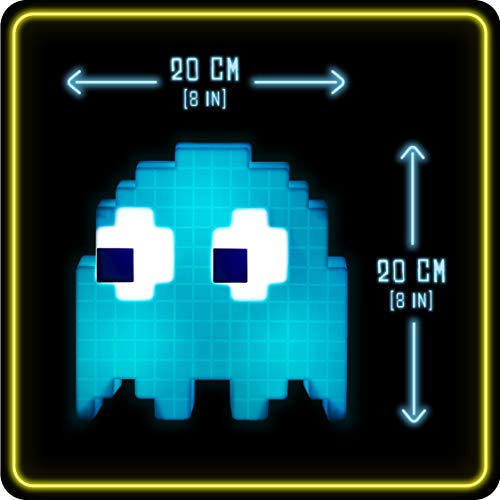Pacman Ghost Light Table Lamp - Phases Through 9 Different Colors - Colors React to Music - USB Powered