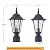 WISBEAM Outdoor Post Light, Pole Lantern, E26 Base 60W Max, Aluminum Housing Plus Glass, Wet Location Rated, ETL Qualified, Bulbs not Included, Black