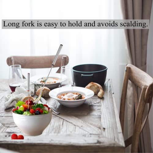 Fondue Forks Stainless Steel, Colored Coding Cheese Fondue Forks, Fruit Fork Vegetable Fork Bbq Fork Fondue Sticks Chocolate Fondue Forks Set Of 6, For Hot Pot, Barbecue, Fruits, Vegetables, Cheese #TOP2