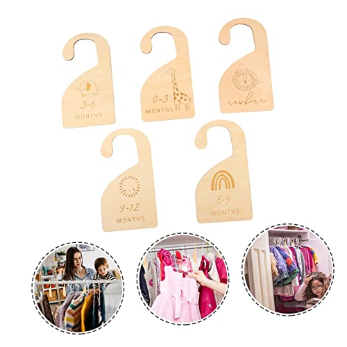 Gadpiparty 25 Pçs Divisor De Guarda-Roupa Cabides De Madeira Cabides De Guarda-Roupa Para Crianças P