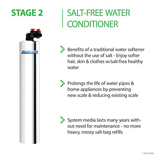 APEC Water Systems TO-SOLUTION-10 Whole House Water Filter, Salt Free Water Softener & Reverse Osmosis Drinking Water Filtration Systems for 1-3 Bathrooms - Thumbnail 5