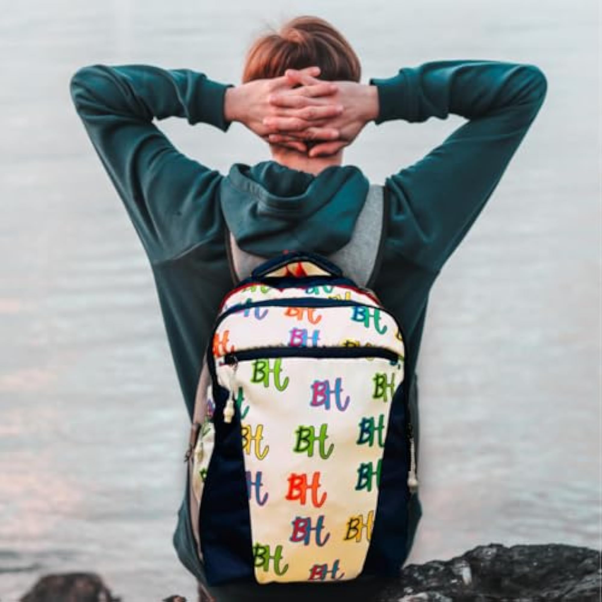 Textured Backpack with Adjustable Shoulder Straps