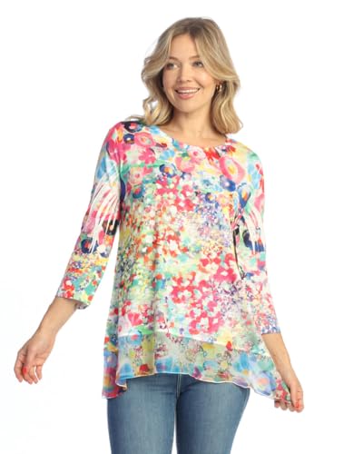 Jess & Jane Tunic with Chiffon Hem - 63