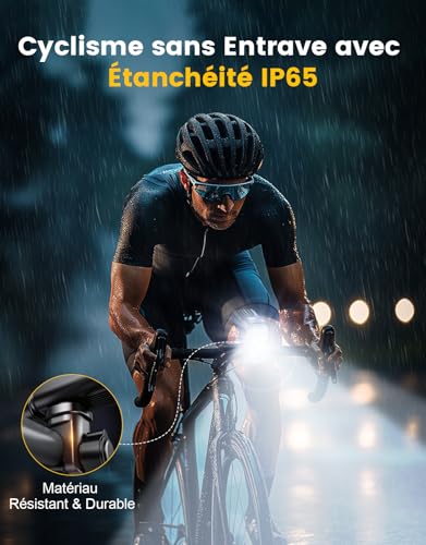 Mohard Lumière Vélo Avant et Arrière, [2000LM Super Lumineux & 4+7 Modes] – vue 7