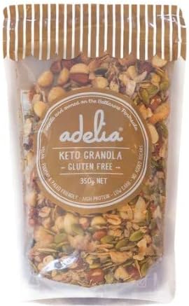 ADELIA Keto Granola 350G - This irresistible blend of raw natural ingredients makes our KETO granola blend the perfect high protein, low carbohydrate start to the day.