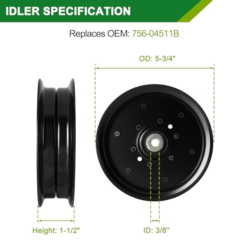 JSXDNWYJ 54 Inch Mower Deck Rebuild Kit - Fits Cub Cadet RZTL54 RZTS54 Troy Bilt XP Mustang 54, 3 Spindle (918-05137) 3 Blade (942-0677) 3 Idler (956-04129/756-04511B) 1 Belt (954-04329) by JSXDNWYJ - Image 7