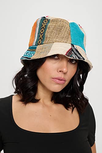 Patchwork Hemp Bucket Hat With Secret Pocket, Hippie Hat, Freespirit Fabric, Handmade Patchwork Hat, Organic Thc Free Hemp #TOP6