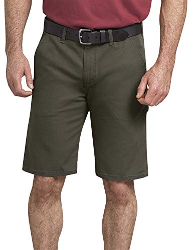 Dickies Men's Tough MAX Duck Carpenter Short, Stonewashed Moss, 36
