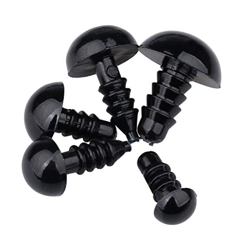 200 Pcs 6-12 Mm Plastic Safety Eyes, Black Safety Eyes Doll Making With Washer For Toy Making Diy Crafts #TOP6