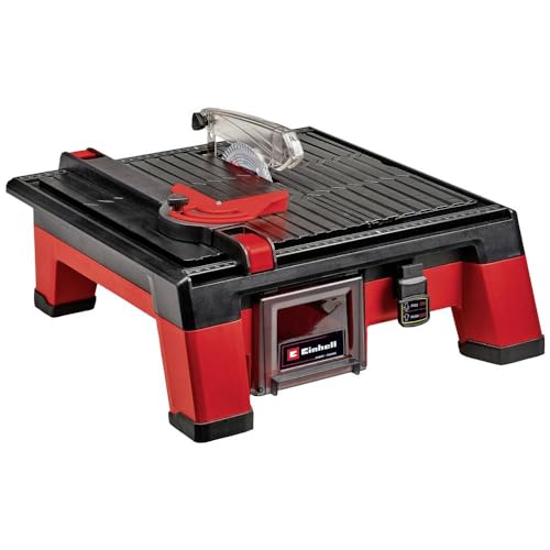 Einhell Power X-Change 18V Cordless Electric Tile Cutter - Battery Powered Tile Saw, 3800 RPM, 115mm Cutting Disc, 45° Mitre Cut - TE-TC 18/115 Li Solo Wet Tile Cutter (Battery Not Included)