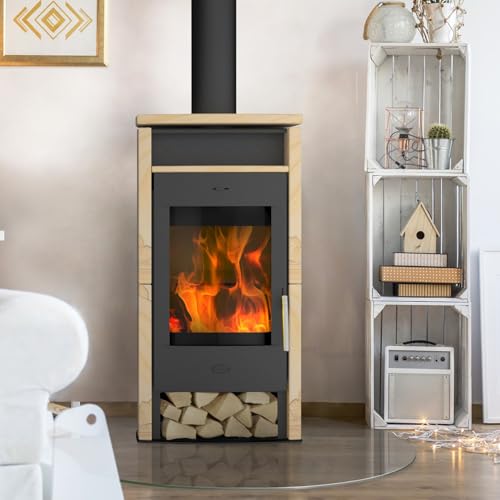 Preisvergleich Produktbild Fireplace Kaminofen Santiago 530mm 367mm 1050mm 111kg