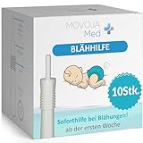 FUCHSI 10 STÜCK Blähhilfe für Babys - Effektive Hilfe für Babys mit Blähungen | Ganz ohne Medikamente | Sanfte Abhilfe bei Säuglings-koliken und Blähbauch I Blähungshilfe Pupshilfe Pupsröhrchen Baby