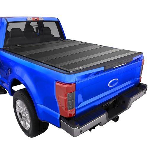 Tyger Auto T4 Flip-Up Low Profile Hard Alloy Truck Bed Tonneau Cover Compatible with 2017-2026 Ford F-250 F-350 Super Duty | 6.75' (82") Bed | TG-BC4F4406