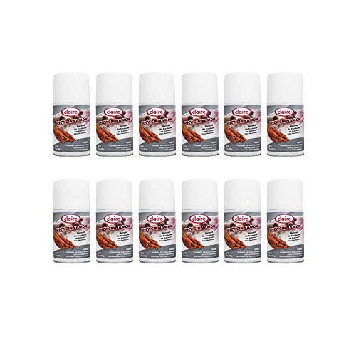Claire Cl122-12pk Spicy Cinnamon Metered Air Freshener; 7 Ounce Net Wt., 12 Count