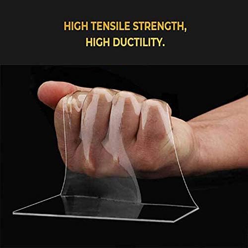 HILINGBORA Double Sided Traceless Washable Nano Tape Reusable Clear Double Sided Anti-Slip Nano Gel Pads,Removable Sticky Stips Grip (16.5 ft (5m) Long-1.2 inches (3cm) Wide)