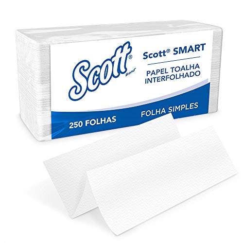 Papel Toalha Interfolhado Scott Smart - Pacote com 1000 Folhas, Scott