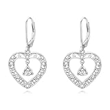 LEECCI - Pendientes colgantes de plata de ley 925 con diseño de nudo celta y filigrana, joyería para mujer