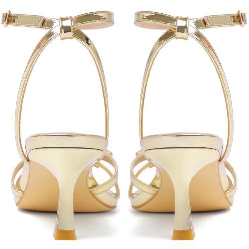 Image of Mostrin Womens Sandals Strappy Heels for Women Ankle Strap Lace Up Heels Square Open Toe Heels Tie Up Stiletto High Heeled Sandals for Prom, Party, Daily Wear