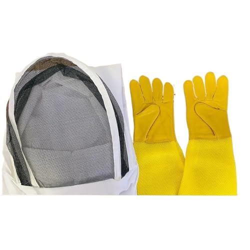 Traje de apicultor XXL con capucha y guantes para hombre y mujer