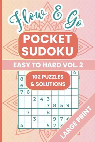 Travel Sudoku Book for Adults Large Print: Pocket Size Sudoku