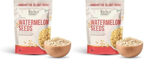 Image of KitchenSmith Premium Watermelon Seeds - 200gm | A Nutrient-Rich Superfood For Energy | Digestion & Overall Wellness | High In Protein | Raw Watermelon Seeds For Eating | Raw Seeds | Nutrients Rich | Source of Antioxidants
