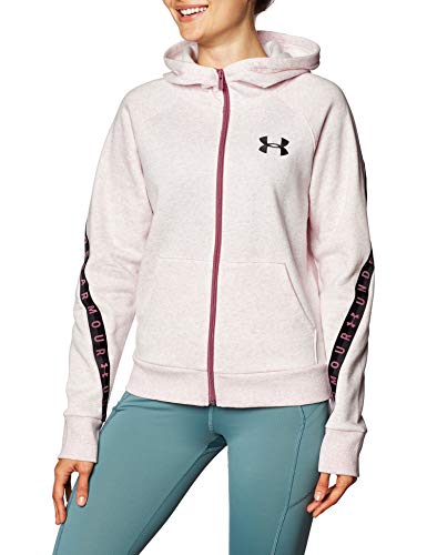 Under Armour Women's UA Taped Fleece Full Zip MD Pink