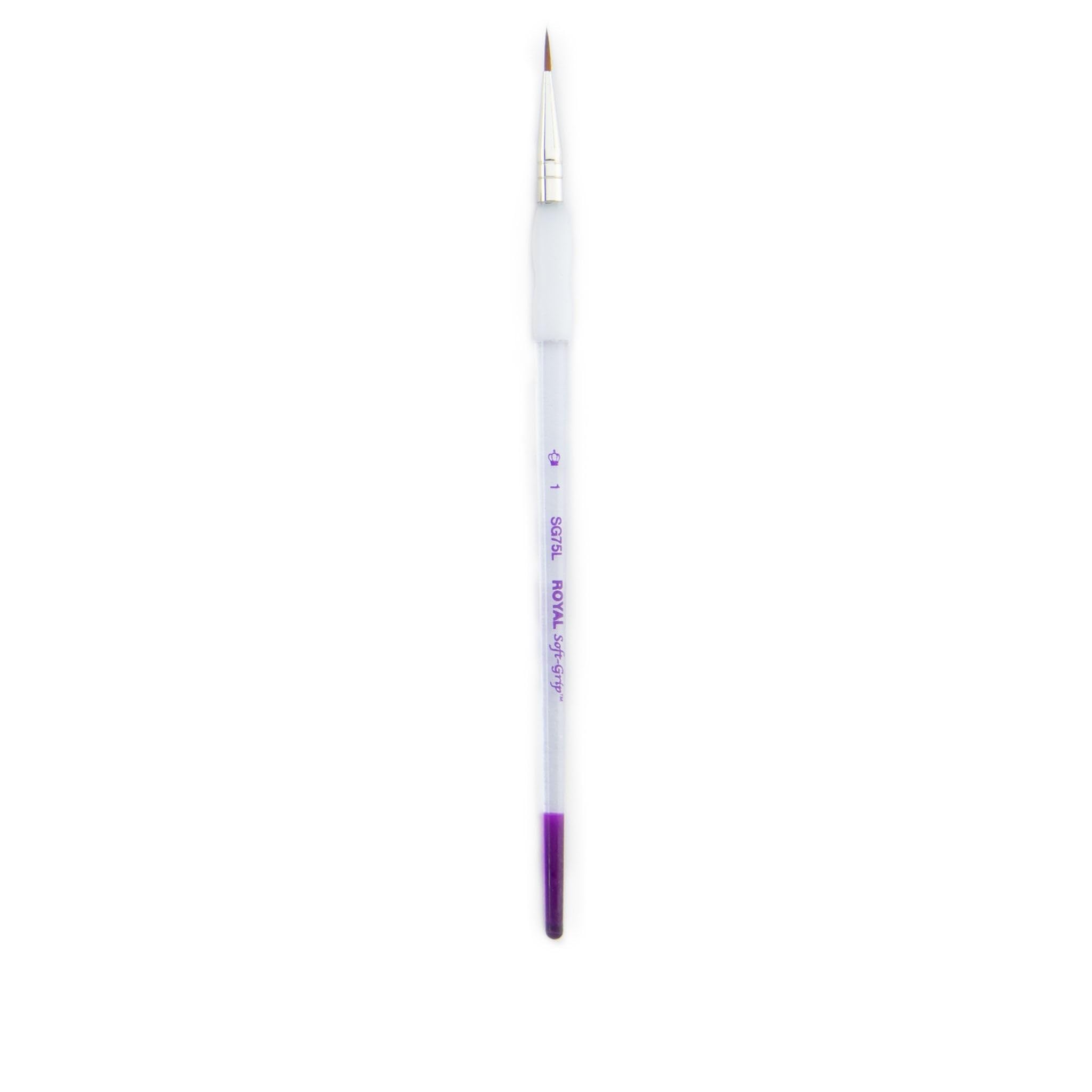 Royal & Langnickel Soft Grip Synthetic Sable Watercolour Paint Brushes (Short Liner 10/0)