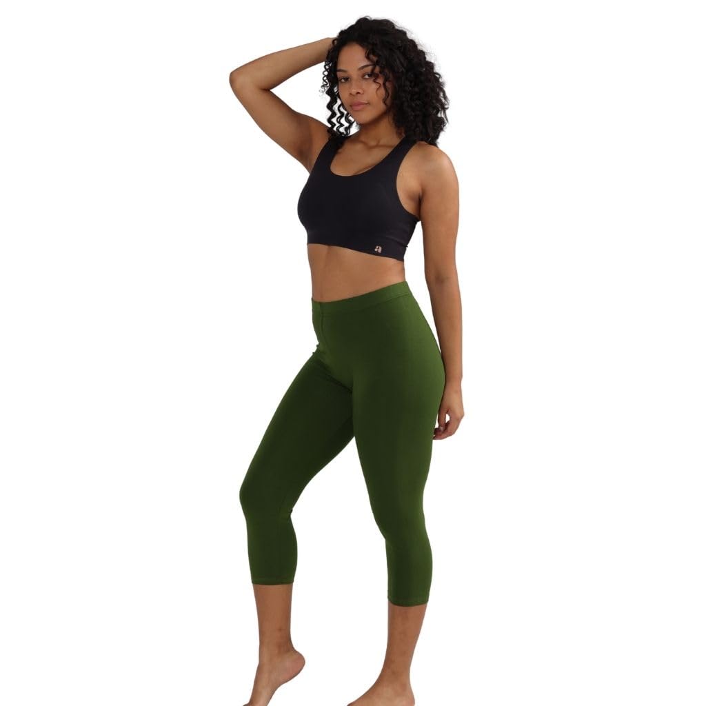 | cropped leggings for women | cropped leggings | mid waist | 3/4 length | cotton–elastane blend | non-see-through | gusset crotch to prevent ripping | pack of 1