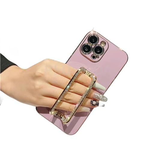 Coque iPhone 14 Plus bleu rigide avec support de téléphone portable flash 3D - 7